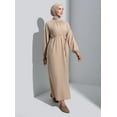thumbnail image 3 of Dark Beige - Modest Dress - Refka, 3 of 5