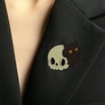 thumbnail image 4 of Alternative Black Cats Brooch With Details Edgy Accessory For Costumes, 4 of 12
