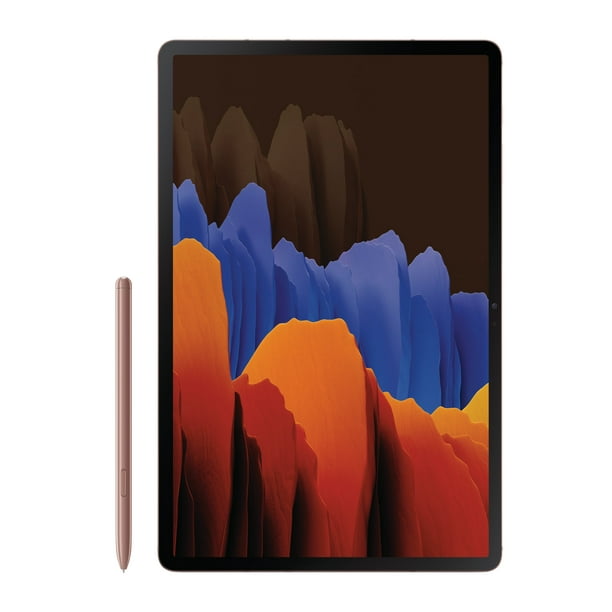 Samsung Galaxy Tab S7 Plus 128gb Mystic Bronze Wi Fi S Pen Included Sm T970nznaxar Walmart Com