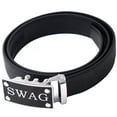 thumbnail image 3 of FEDEY Mens Classic Leather SWAG Statement Ratchet Belt w Automatic Buckle, 3 of 8
