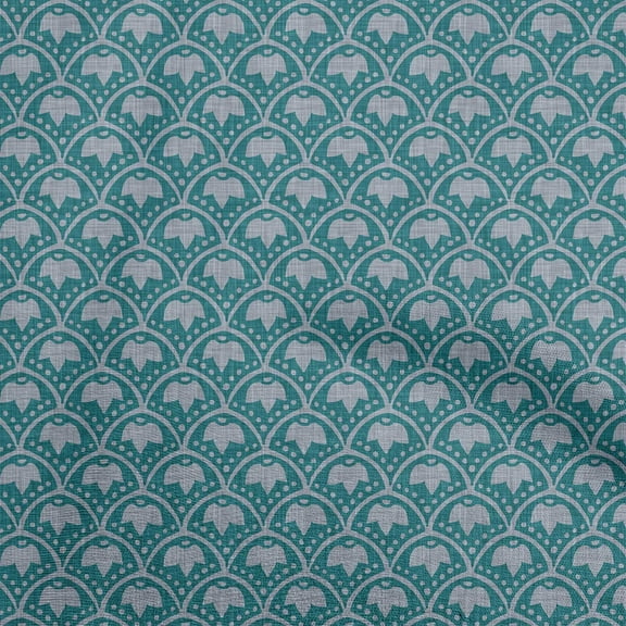 oneOone Polyester Spandex Dark Teal Green Fabric Block Quilting Supplies Print Sewing Fabric By The Yard 56 Inch Wide-3R