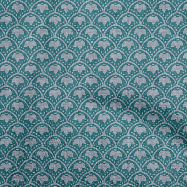 oneOone Georgette Viscose Sarcelle Foncé Tissu Vert Bloc Matériel de Couture Tissu Imprimé par la Cour 42 Pouces Large-Rp