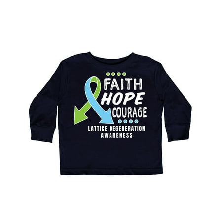 

Inktastic Eye Disease Awareness Faith Hope and Courage Gift Toddler Boy or Toddler Girl Long Sleeve T-Shirt