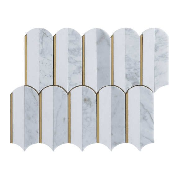 3.75" x 6" Marble Mosaic Wall & Floor Tile - Case (10 Sheets)