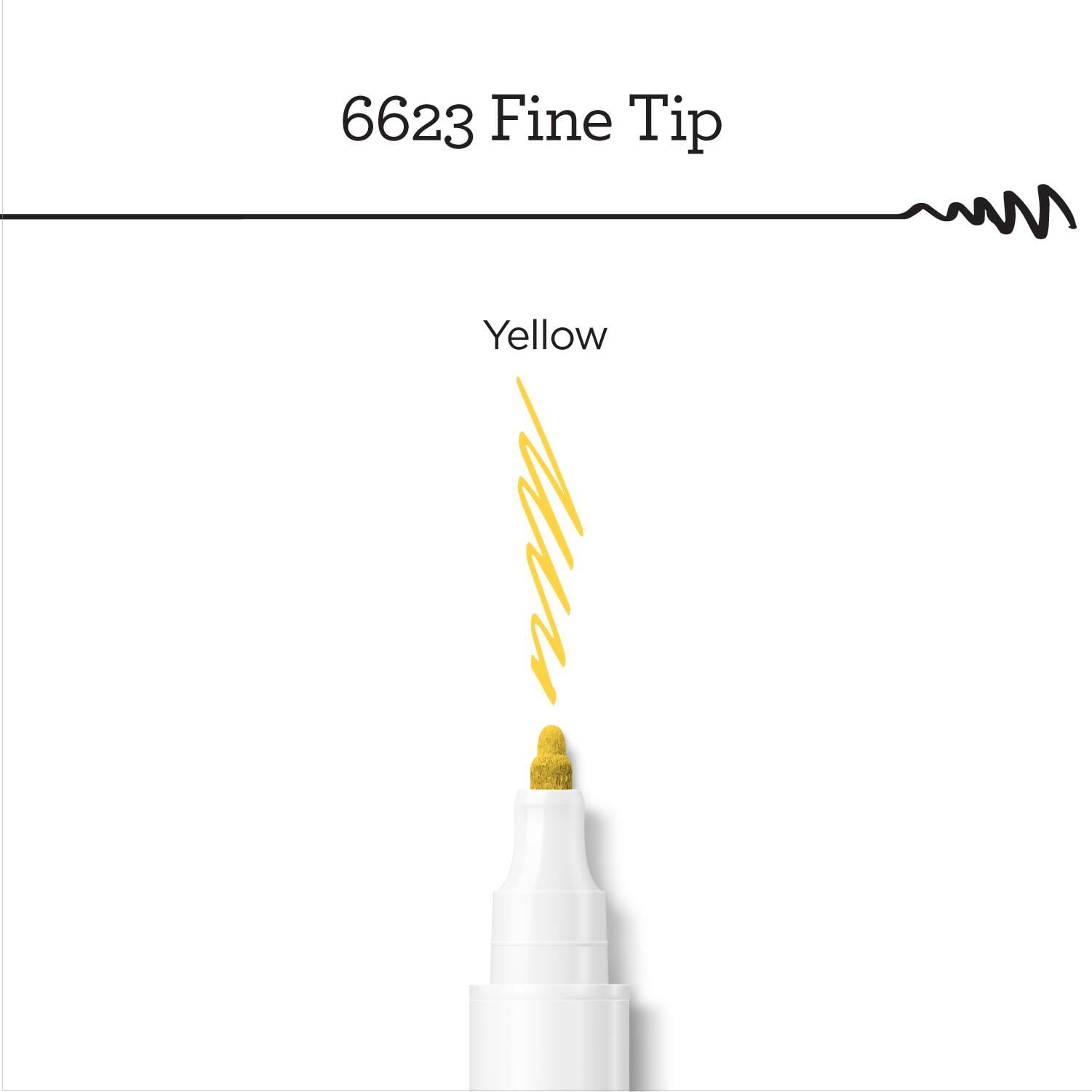 Apple Barrel Multi-Surface Fine Tip Paint Pen, Yellow, 1 Piece