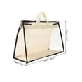thumbnail image 2 of Unique Bargains Handbag Dust Bags, M Size PVC Dustproof Transparent Purse Protector, Beige, 2 of 5