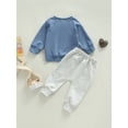thumbnail image 4 of Cenuakty Baby Boys Pants Set, Long Sleeve Crew Neck Sweatshirt with Sweatpants Fall Outfit, 4 of 9
