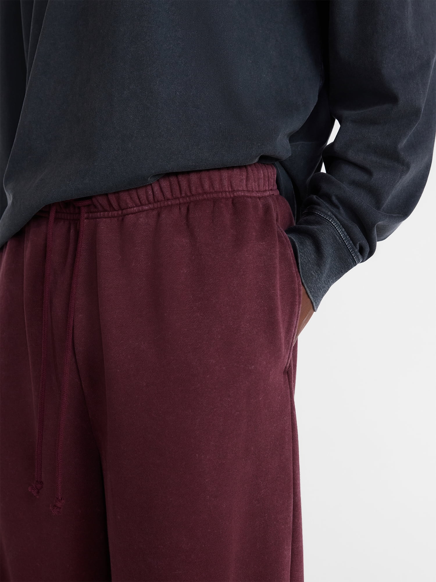 No Boundaries Fleece Open Hem Pants, Men's XS-5XB