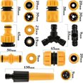 thumbnail image 2 of 13mm Garden Hose Connector, Garden Hose Adapter Kit Reinforced ABS Material, Garden Hose Connector Accessories Leak-Free Quick Connector for Garden Ho, 2 of 5
