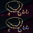 thumbnail image 4 of Yesbay Women Formal Party Waterdrop Cubic Zirconia Necklace Earrings Bracelet Ring US6-9,Jewelry Set, 4 of 7