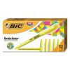 BIC Brite Liner Yellow Highlighters, Chisel Tip, 12-Count Pack
