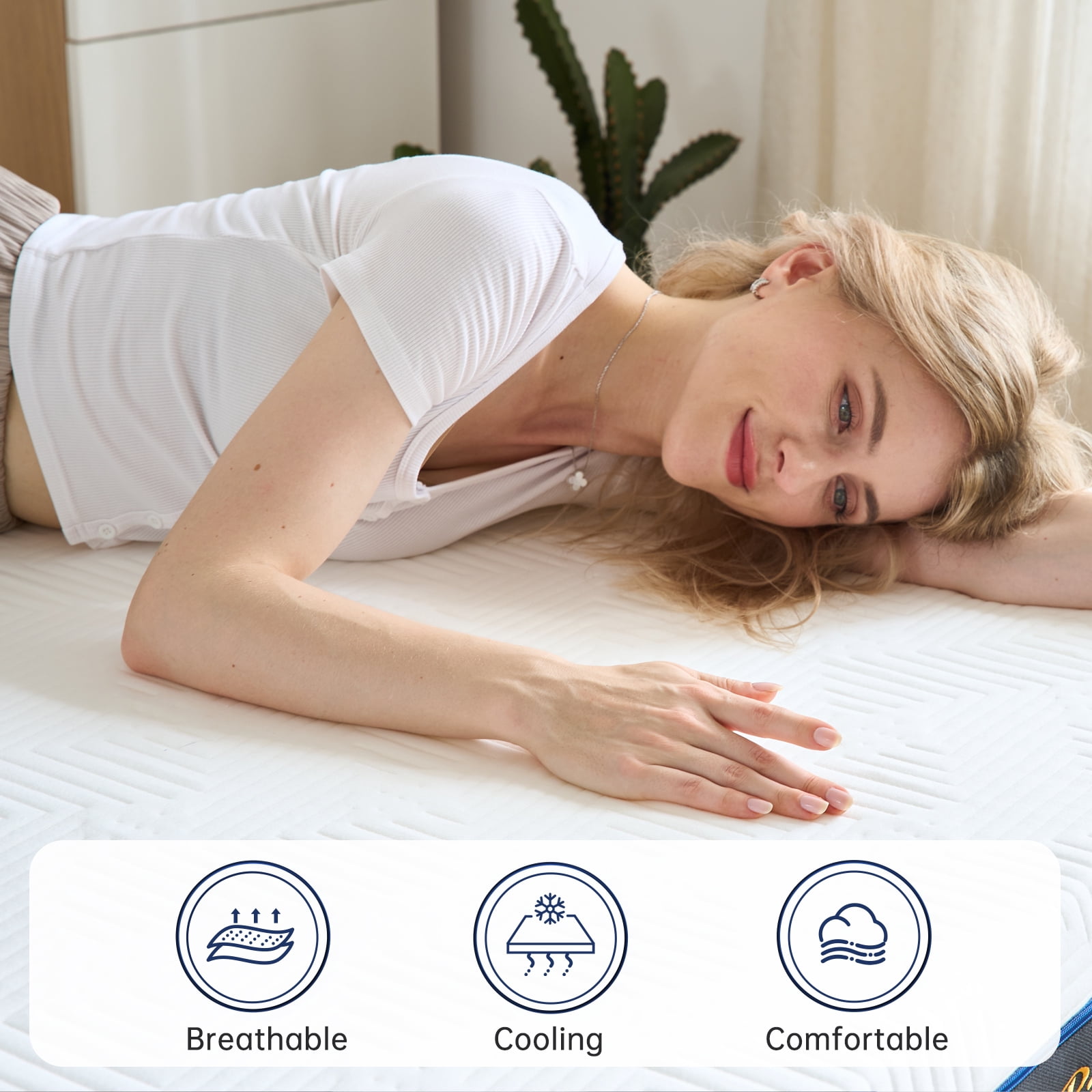 Babyqueen Full Size Mattress 8" Medium Firm Gel Memory Foam Mattress Full for Pressure Relief, Bed in a Box, Breathable Cooling Layers, Certified Safe Materials
