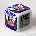 thumbnail image 3 of Reloj despertador con luz LED de 8 x 8 x 8 cm con diseño de Sonic the Hedgehog, Sonic the Sonic Boy, creativo, para estudiantes, con pantalla de hora, semana y mes, 3 of 5