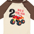 thumbnail image 4 of Inktastic Monster Truck How I Roll 2nd Birthday Boys Long Sleeve Baby Bodysuit, 4 of 5