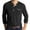 Black, variant on Men's Solid Color Long Sleeve T-Shirt with Lapel Collar, 3-Button Open Placket, and Autumn Winter Design for Casual Comfort Wear Relaxed Fit Top ,White L