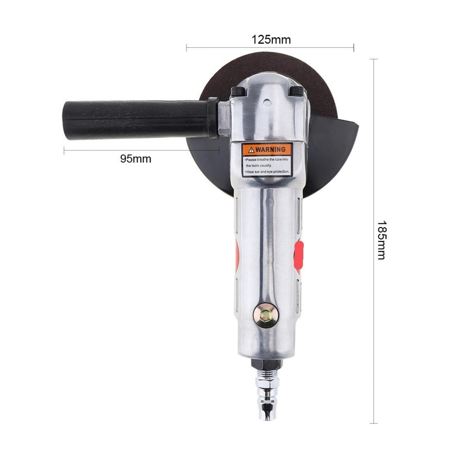 4 Inch Pneumatic Angle Grinder High Speed Air Grinding Tool With Disc Polished Piece And PVC Handle For Polished / Cutting ,Equipment Stability