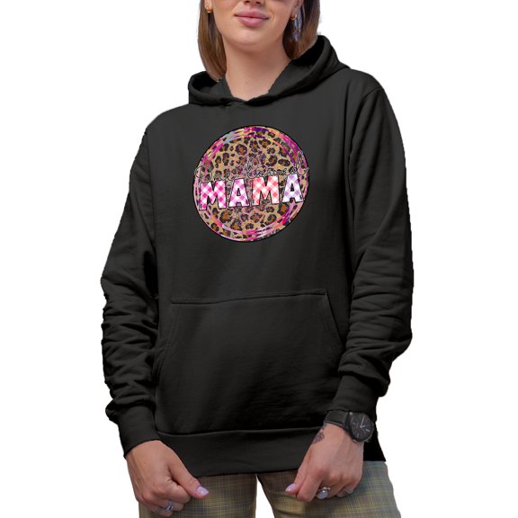One Loved Mama Prints Romantic Holiday Perfect Gift, Black Hooded Sweatshirt or Hoodie, Medium