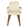 thumbnail image 5 of Cosmo Mid-Century Chair in Walnut and Cream Faux Leather by LumiSource, 5 of 8