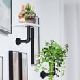 thumbnail image 6 of 8-Kit Rustic Iron & Wood Fusion Wall-Mounted Pipe Shelving with Thickened Brackets 55lbs Max Load, 6 of 8