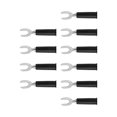 thumbnail image 4 of Electrical Fork Spade Wire Connector U Type Electrical Crimp Terminals Banana Plug Adapter 10pcs Fork Spade Banana Plug Wire Connectors Brass PVC Appearance 4mm/0.2in Hole, 4 of 8