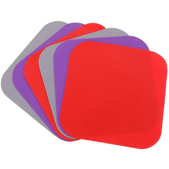 6 Pcs Rubber Bottle Opening Mat Lid Opener Gripper Pad Jar Grips Pads Wine Non- Kitchen for