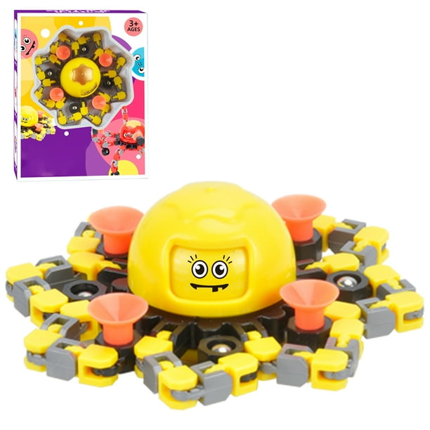 Parte Superior Mecánica De La Yema Del Dedo Con Ventosa, Giroscopio Mecánico En Espiral Para Aliviar La Ansiedad Y El Estrés, Giroscopio Mecánico Transformable Para Niños Y Adultos Muyoka Hogar