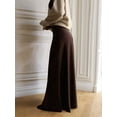 thumbnail image 5 of Women'S Satin High Waisted Maxi Skirts Hidden Zip A Line Long Skirt Coffee Color S, 5 of 6