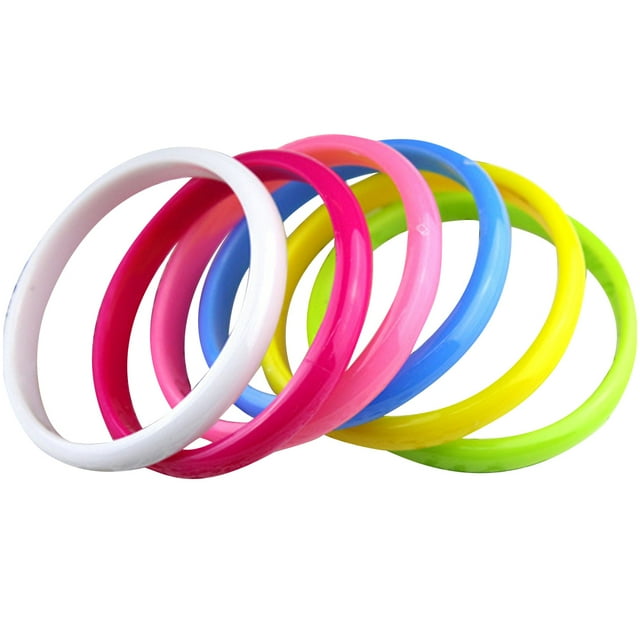 Bangcool Kids Bangle Plastic Pure Color Simple Party Bracelet Bangle Bracelet Party Favor