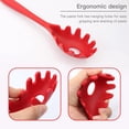 thumbnail image 3 of Silicone Spaghetti Server, Heat Resistant Pasta Fork, Durable Silicone Spaghetti Scoop (Cherry Red), 3 of 5