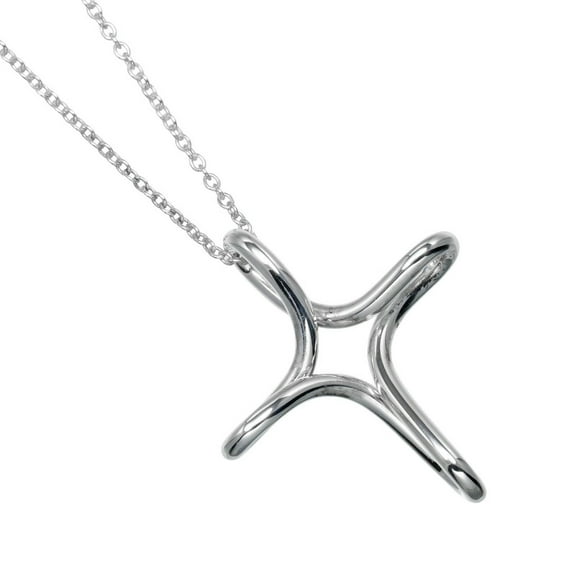 Pre-Owned Tiffany & Co. Cross Necklace, 925 Silver, Approx. 3.28g (Good)