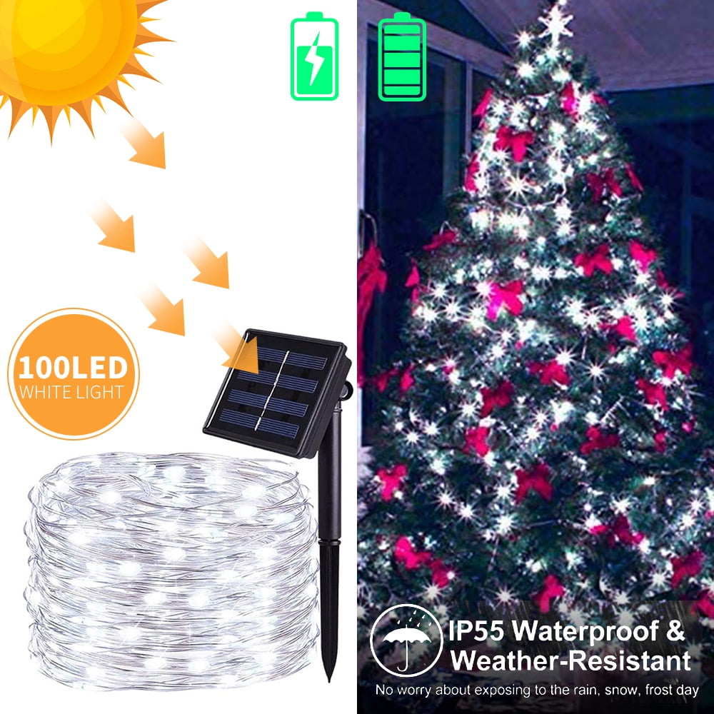 LED Light Solar Light Waterproof 8Modes Christmas Power Lamp