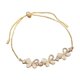 thumbnail image 1 of Pulsera con ópalos y circonitas ahumadas, pulsera con corazones para mujer, pulsera de oro para mujer, 1 of 7
