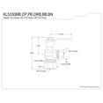 thumbnail image 2 of Kingston Brass KL5330BN 5/8" OD Comp x 3/8" OD Comp Angle Stop Valve, Brushed Nickel, 2 of 2