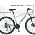 thumbnail image 4 of 27.5" Mountain Bike with Front Suspension, 21-Speed Aluminum Frame for Men & Women - Green, 4 of 7