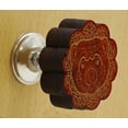 thumbnail image 2 of IBA Indianbeautifulart White Engraved Knobs 10 Pc Furniture Wooden Scallop Knobs Rustic Drawer Pull, 2 of 3