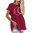 thumbnail image 1 of Camiseta de manga corta estampada casual para mujer OAVQHLG3B Store  lin121212, 1 of 5