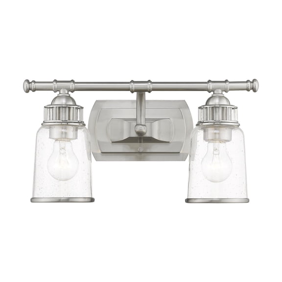 Livex Lighting Lawrenceville 2 Light Bath Vanity Light in Nickel