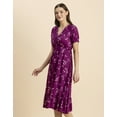thumbnail image 3 of Moomaya Womens Printed Summer Dress, V-Neck Ruffled Viscose Midi Dress, Sundress, 3 of 8