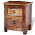 thumbnail image 2 of vidaXL Nightstand with 2 Drawers Solid Reclaimed Wood, 2 of 5