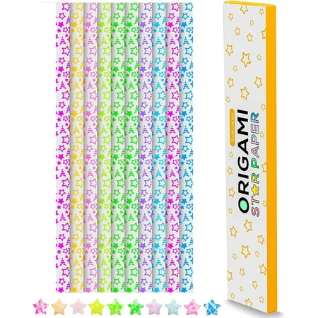  EZGHAR Luminous Origami Star Paper Strips, 210/420/630