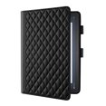 thumbnail image 2 of For Kindle Fire HD 10 (2021/2023 Release, 11th/13th Generation) Case, Rhombus Pattern Multiple Viewing Angles Stand Slim Folio Cover (Black), 2 of 6