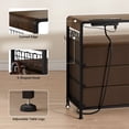 thumbnail image 5 of GUNAITO TV Stand for TVs up to 75", Big TV Stand with 12 Fabric Drawers and LED Lights, Entertainment Center with Storage and Shelves for Living Room, Dark Brown, 5 of 14