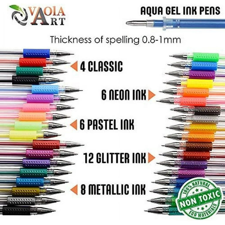Color Gel Pens - Gel Pens for Kids - Coloring Pens - Gel Pens Set - Pen  Sets for