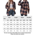 thumbnail image 2 of Camisa A Cuadros Blusas de otoño para mujer Blusas de camisa con cuello de solapa con bolsillo Cuello en V Traje diario Cgtredaw Negro L para Mujer, 2 of 6