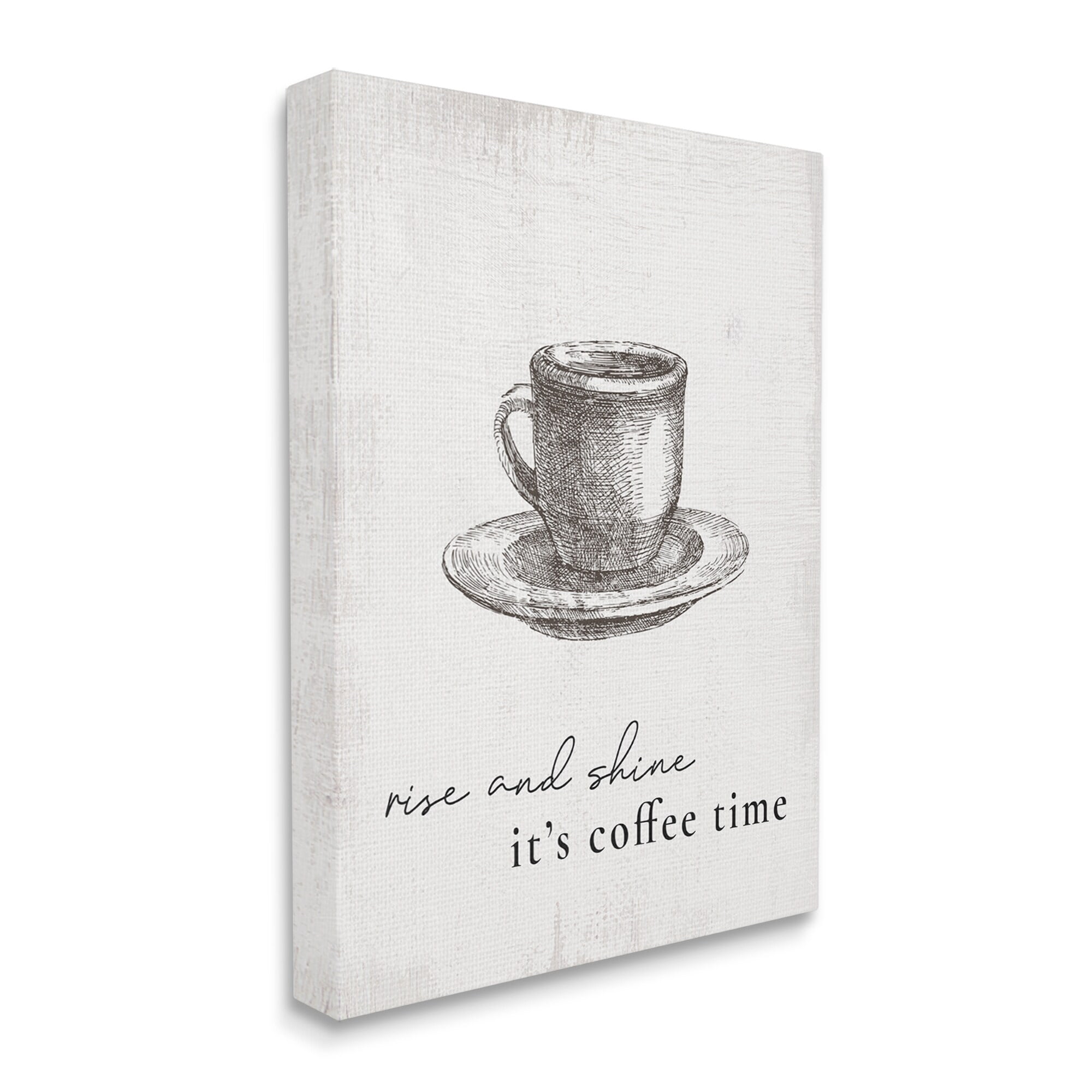 Stupell Industries Rise and Shine Coffee Time Morning Inspirational Phrase,36 x 48, Design by Daphne Polselli