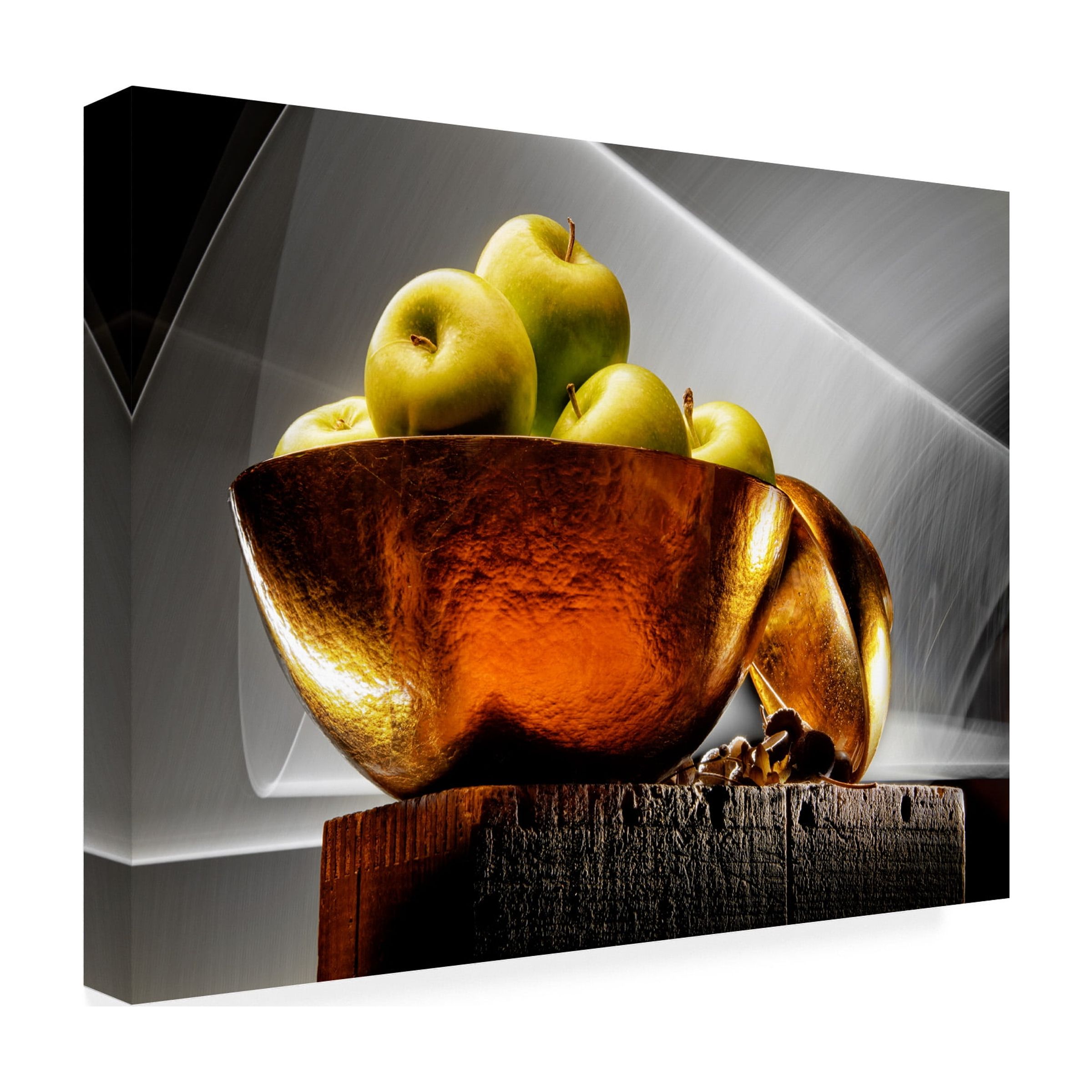 Joe Felzman Photography 'Apple In A Gold Bowl' Canvas Art