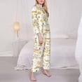thumbnail image 3 of Goofa Farm Bee Cute Honey Printed Women’s 2 Piece Pajama Set Super,Pajamas Women's Long Sleeve Sleepwear Soft Button Down Loungewear Pjs Lounge Set Nightwear-Small, 3 of 9