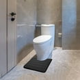 thumbnail image 2 of Tkrady Memory Foam Toilet Bathroom Mat, Soft and Comfortable U-Shaped, Thick Water Absorption Non-Slip and Machine Wash and Easier to Dry for Bath Commode 20 X 24 Inches Contour Rug (Black), 2 of 6