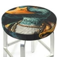 thumbnail image 3 of Daiia Hip-Hop Duck Stool Covers Round,Round Bar Stool Covers Waterproof Bar Chair Covers Washable Stool Cushion Slipcover for 12-14 Inch Chair-14 inch, 3 of 7