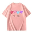 thumbnail image 6 of ChaoLingNeng Girls Short Sleeve T Shirts Kids Summer Tops Crewneck Basic Graphic Tees Soft Loose Christmas T Shirts,3-4 Years, 6 of 6